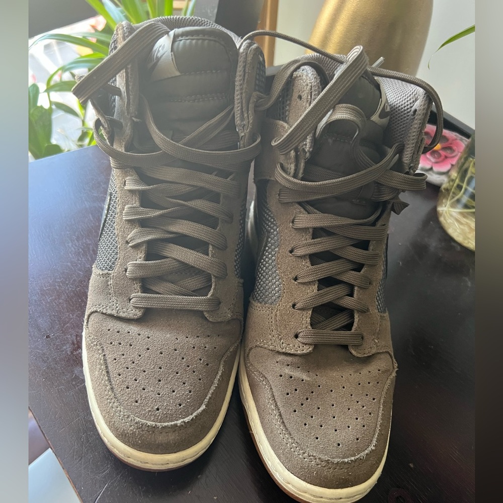 Nike Dunk Sky Hi Mesh Green Wedge Sneakers